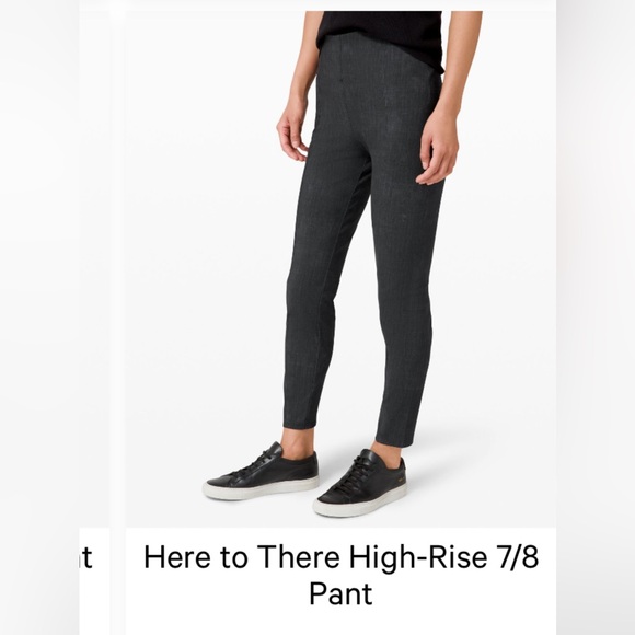 NWOT Lululemon “Here to There” highrise pants in a dark grey, size 6, never worn - Picture 1 of 6
